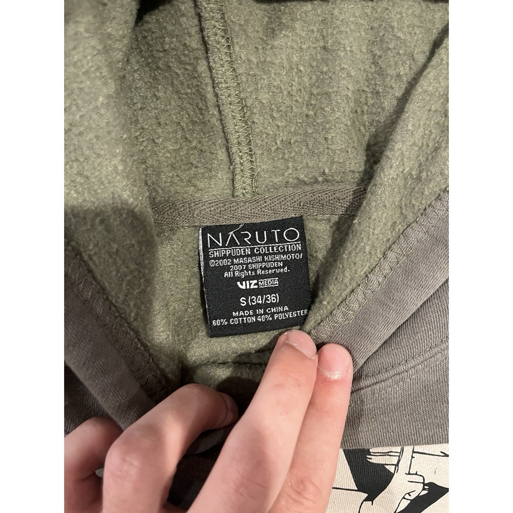 Naruto 2007 Shippuden 2002 Masashi Kishimoto Hoodie‎ Viz Media Small Black Green - Picture 6 of 10